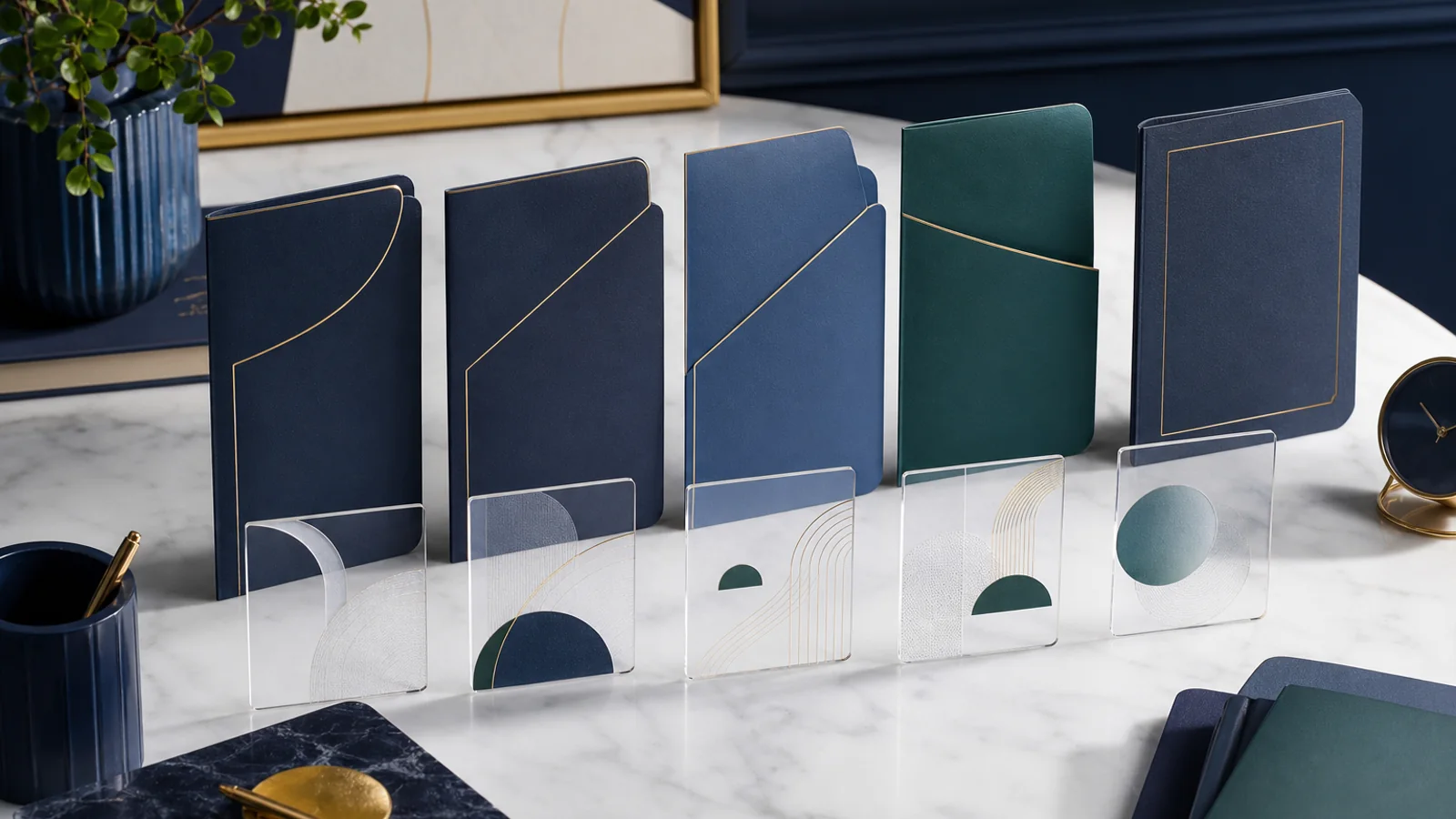 Illustration professionnelle comparant plusieurs enveloppes d’investissement sous forme de tableaux et blocs abstraits.